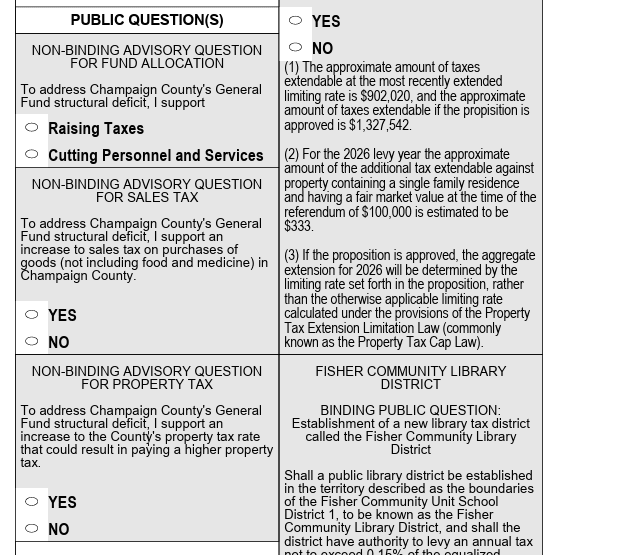 Champaign County Turns to Voters to Solve Million-Dollar Shortfall