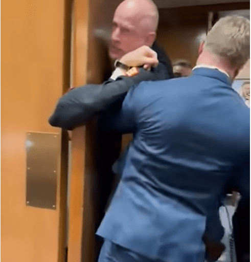 Marine Veteran McGinnis Has Arm Broken While Shouting “No One Wants to Fight for Israel” During Senate War Hearing